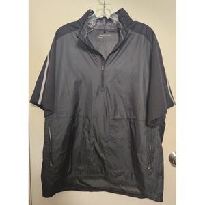 Nike Golf 1/2 Zip Short Sleeve Wind Top Pullover Jacket Windbreaker  Black XL